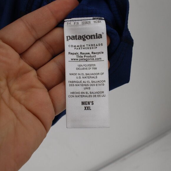 Patagonia Shirt Men's 2XL Capilene Baselayer Midweight Zip Neck Long Sleeve Blue - Picture 6 of 13